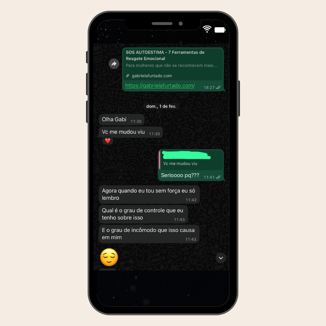 Depoimento de cliente satisfeita com o SOS Autoestima